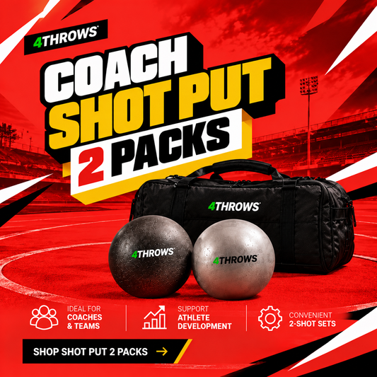 Coach Shot Put 2 Packs | Shot Put Training Equipment | 4Throws