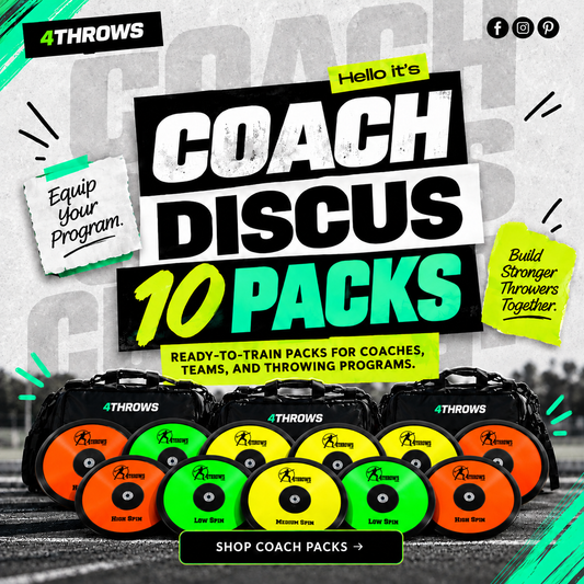 Coach Discus 10 Packs | Bulk Training Equipment | 4Throws