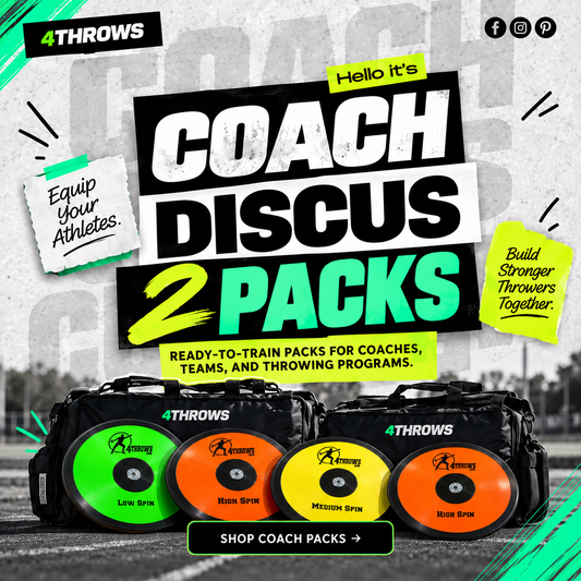 Coach Discus 2 Packs | Discus Training Equipment | 4Throws