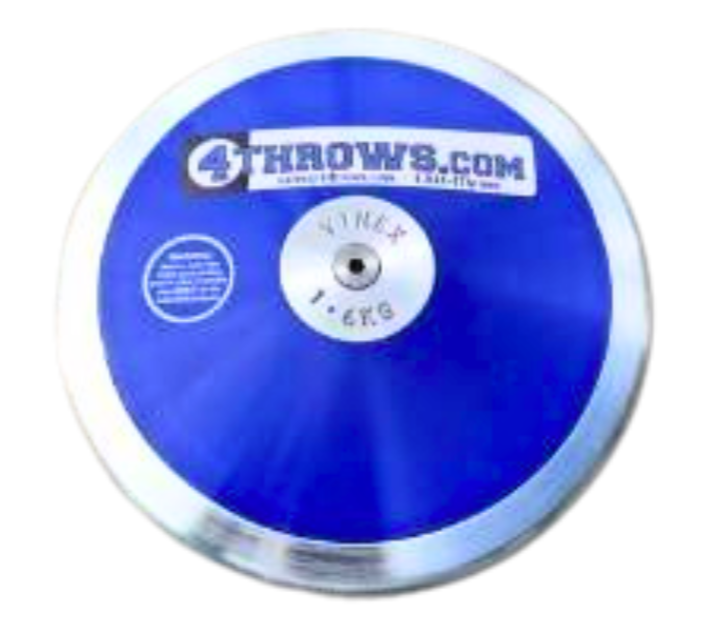 Blue - 70% 1KG Rim Weight Low Spin Vinex Discus - CLOSEOUT