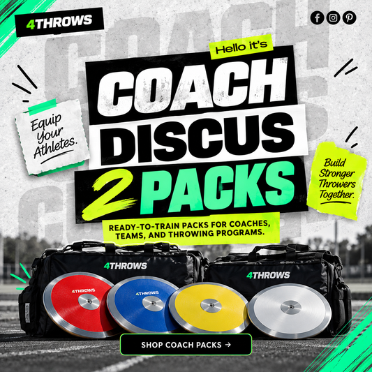 Coach Discus 2 Packs | Discus Training Equipment | 4Throws