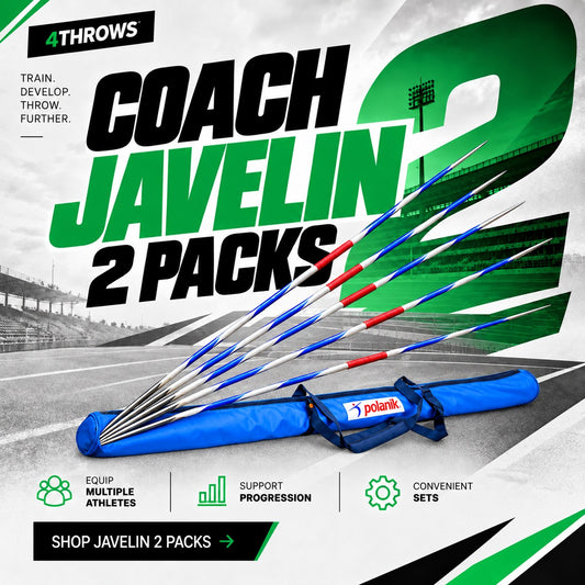 Coach Javelin 2 Packs | Javelin Training Equipment | 4Throws