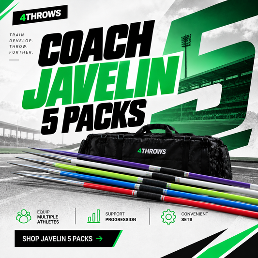 Coach Javelin 5 Packs | Javelin Training Equipment | 4Throws