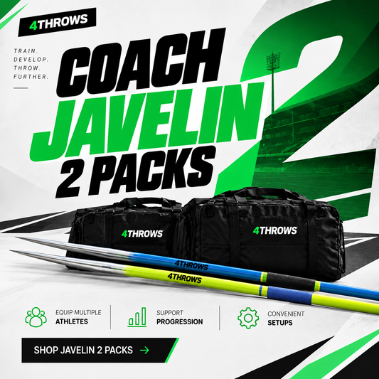 Coach Javelin 2 Packs | Javelin Training Equipment | 4Throws